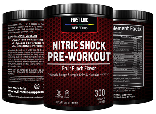 Nitric Shock Pre-Workout (Fruit Punch Flavor)